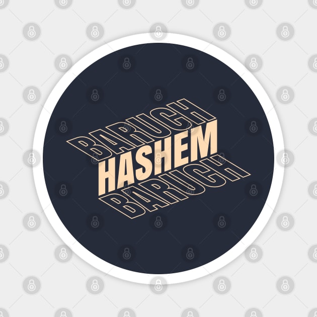 Baruch Hashem Isometric Magnet by Thank HaShem